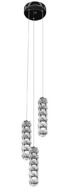 SOLINAS 3 LIGHT 21W CRYSTAL LED PENDANT